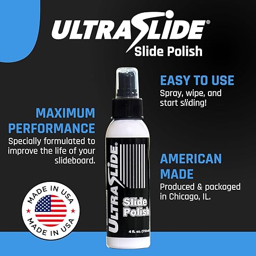Silicone Lubricant Spray - 4oz Slide Board Polish - Friction-Reducing Lubricant for Slide Boards for Exercise, Hockey Tiles & Shooting Pads - Odorless, Multi-Purpose Surface Care