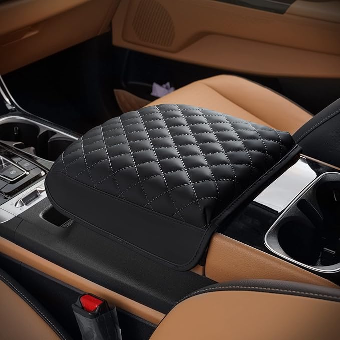 KMMOTORS Carnival KA4 2020-2025 Center Console Cover, Armrest Cushion, Console Protector, Carnival Accessories(Carnival KA4, Black)