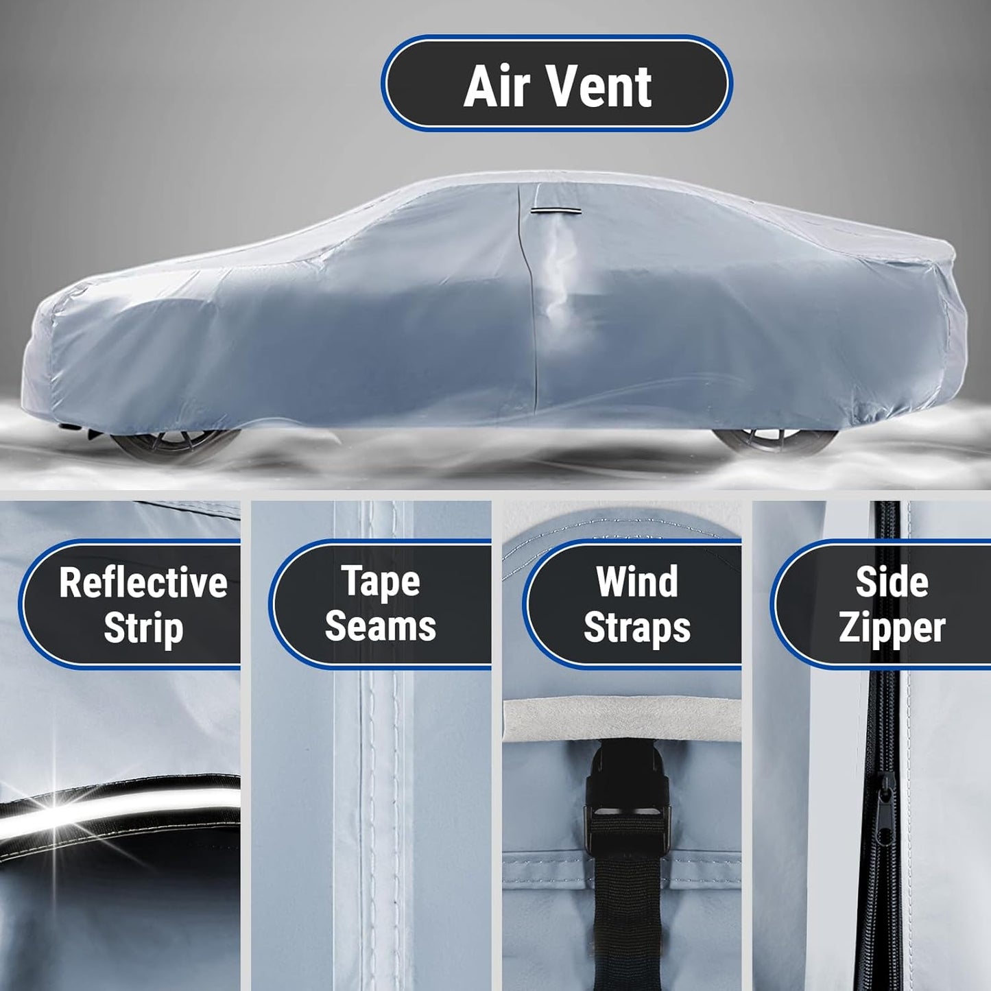 iCarCover Premium Car Cover for 1969-1973 Pontiac Trans AM Heavy Duty Waterproof All-Weather Automobiles Custom Fit Indoor Outdoor UV Snow Protection Covers with Straps and Bag
