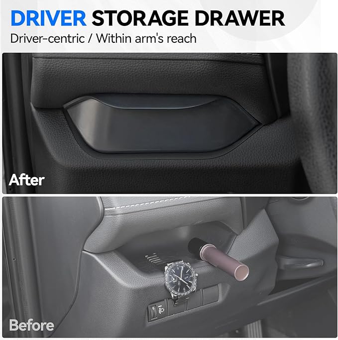 ELECFRESH 6PCS Center Console Organizer Tray for 2025 2024-2019 Toyota RAV4 Accessories, Armrest Storage Box, Driver Storage Drawer, Passenger Storage Mat Console Cup Holder Inserts for Toyota RAV4