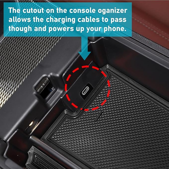 Jaronx Compatible with BMW Center Console Organizer for 3 Series G20 2019-2025/4 Series G22 i4 G26 2021-2025, for BMW 3' Organizer Tray 2019-2025, i4/4' Console Storage Box 2021-2025