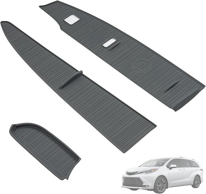 Front Dash Tray Protective Pads Set for Toyota Sienna 2024 2023 2022 2021, Non-Slip Pads, Compatible with Sienna Qi Wireless Charger (Not fit 2025)