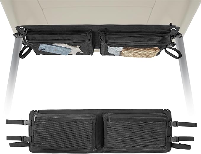 Golf Cart Ceiling Overhead Storage Bag,Golf Cart Organizer Ceiling Mesh Storage Bag,Compatible with Club Car Precedent, Tempo, Onward,Heavy Duty Golf Cart Overhead Organizer Bag