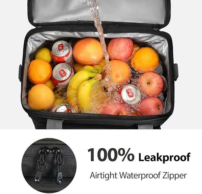 Maelstrom Portable Collapsible Soft Cooler Bag – 24/30/60 Cans Double-Deck Leakproof Ice Chest for Beach, Camping & Grocery