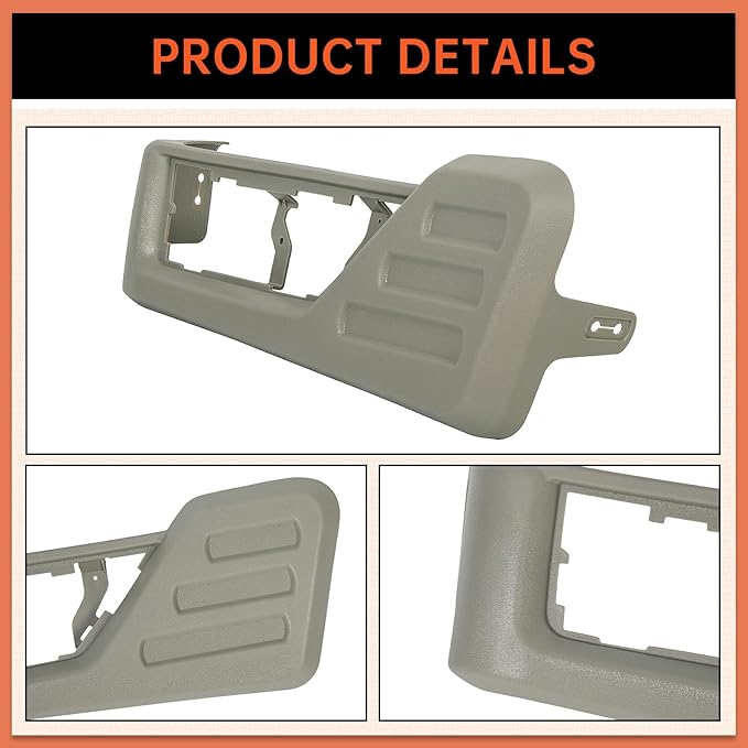 ECOTRIC Front Driver Seat (Left) Cushion Panel Trim Compatible with 2008-2010 Ford F250 F350 F450 F550 Super Duty Replacement for 8C3Z-2562187-BB