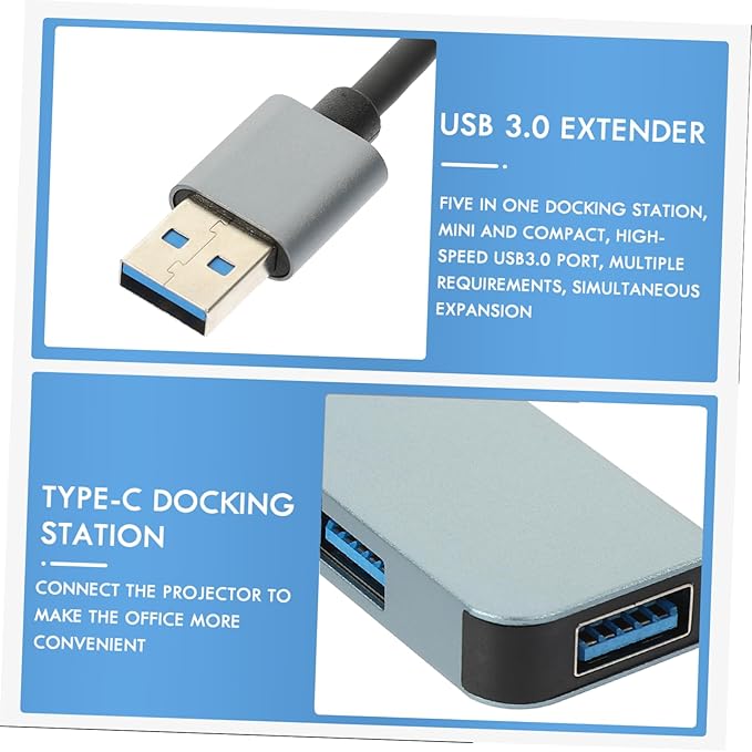 USB Hub Splitter USB Expander for Laptop Compact Design with Fast Data Transfer up to Compatible with Keyboards Mice and More