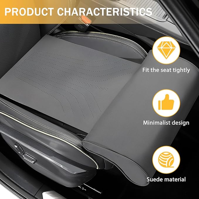 HZEL Car Seat Extender Leg Support Cushion, Lengthen Memory Foam Vehicle Front Seat Leg Support Extension Pad for Driving, Comfortable Automobile Extended Thigh Pillow, Universal Fit (Grey)
