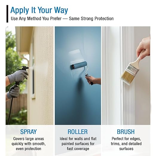 Rain Guard Water Sealers SP-9005 Paint Sealer 5 Gallon - Clear Semi-Satin Finish - Water Repellent Protection for All Painted Surfaces - Water-Based Silane/Siloxane Acrylic