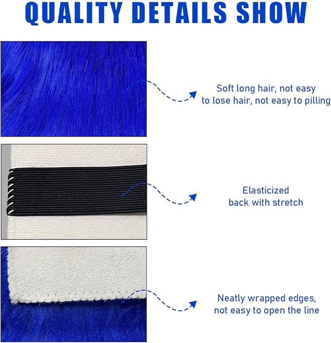 Furry Car Center Console Cover, 11.8"×7.9" Sheepskin Wool Armrest Box Cushion Pad, Comfort Soft Auto Center Console Protector, Interior Decor Accessories for Most Vehicles (Royal Blue)