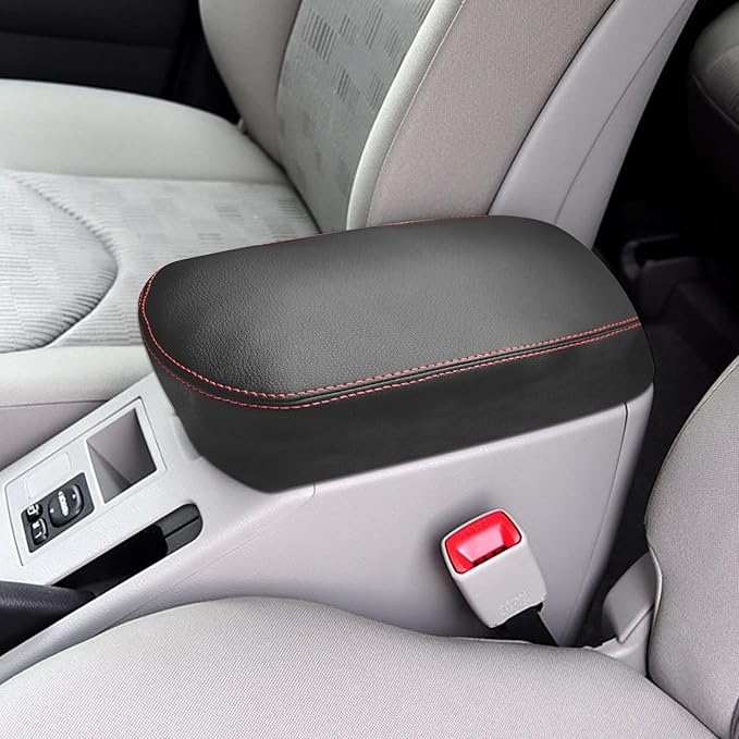 Compatible with Center Console Armrest Cover for Toyota RAV4 2006 2007 2008 2009 2010 2011 2012 2013 Leather Arm Rest Storage Box Lids Cushion Protector Pad