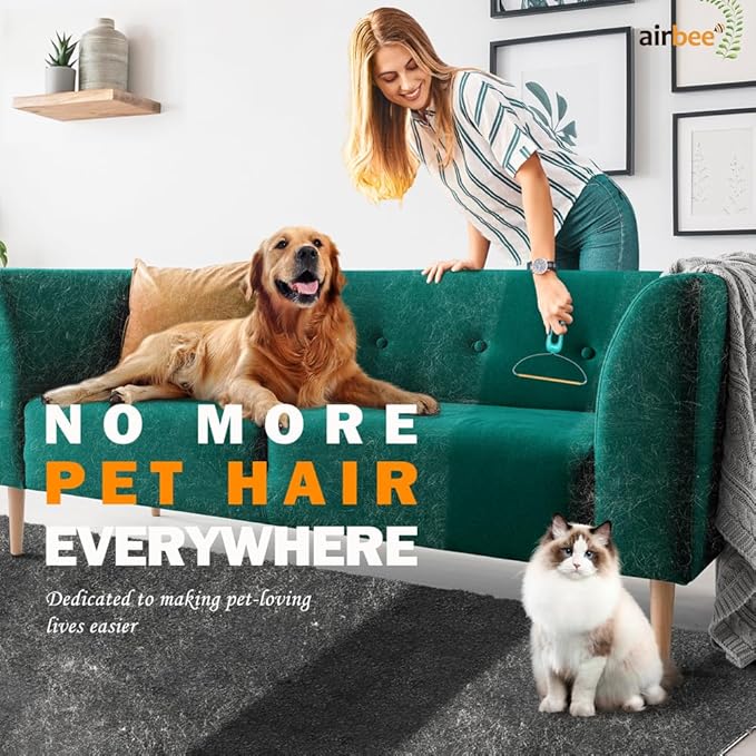 Pet Hair Remover, Deep Cleaning Dog Cat Hair Remover Tool, Multi Fabric Edge Lint Cleaner Pro, Fur Removal, Carpet Scraper Rake, Fuzz Hairball Shaver Brush for Carpet, Car Mat, Couch, Pet Bed, Rug