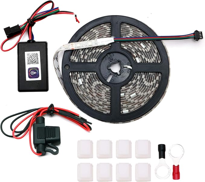 Roykaw Golf Cart Underglow LED Lights Strip Kit Underbody Neon Lighting Standard Million Color LED Compatible with EZGO, Club Car, Yamaha, ATV, UTV - Waterproof