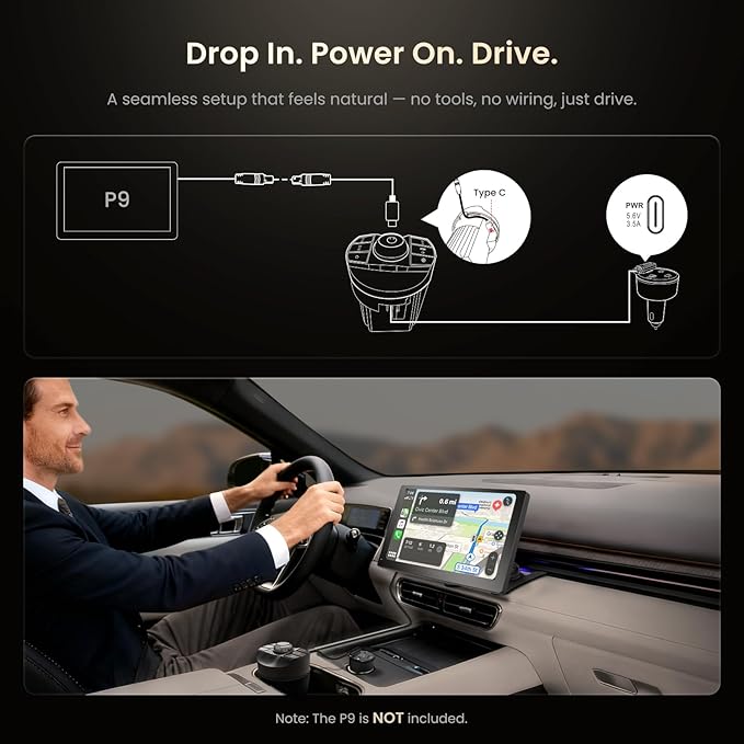 ATOTO P9 Car Cigarette Lighter, 12V/24V Compatible Car Charger, Automotive Cigarette Lighter Easy Install for Car