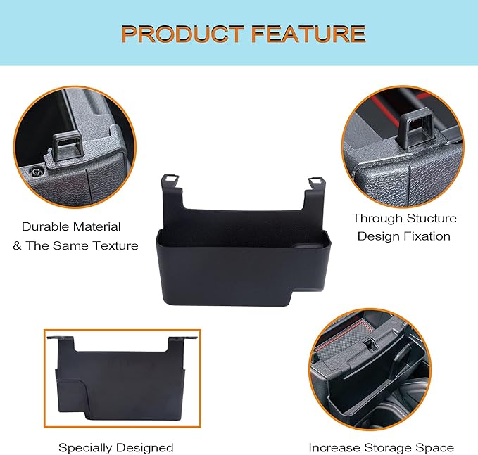 Center Console Hanging Box Compatible with JEEP Wrangler JL/JLU 2018-2023 2024 2025 2026 and JEEP Gladiator JT Truck 2020-2024 2025 2026 Organizer Tray Armrest Storage Accessories (Not for JK/JKU)