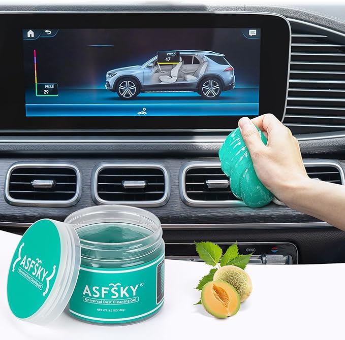 ASFSKY Cleaning Gel for Car Dust Cleaner Car Interior Slime for Detailing Putty for Dust Dirt Crumbs in Corners Clean The Dashboard Console and Vents