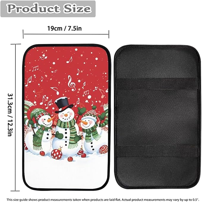 Music Snowman Arm Rest Cushion Pads for Vehicle Arm Rest Cushion Pads Anti-dust Dog & Cat Paws Protector Universal Fit for SUV/Truck/Vehicle