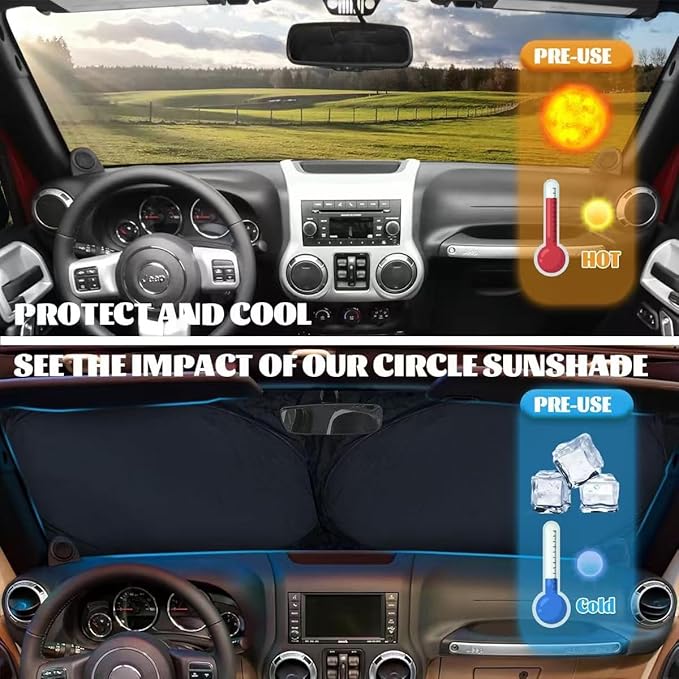 Fruit Car Window Sun Shield Citrus Orange Lemon Lime Grapefruit Slices Front Window Sun Shade Block UV Rays Sun Shade Visor Protector for Car Sedan Truck SUV Accessories 59" L x 31.5" W