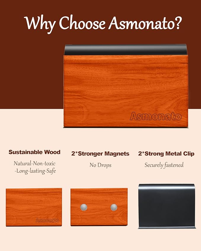 Car Air Freshener-The Original Wood Air Freshener for Visor Clip - Long Lasting Car Odor Eliminator and Scent Diffuser for Cabin, Truck & SUV-Includes 1 Metal Clips-Teak