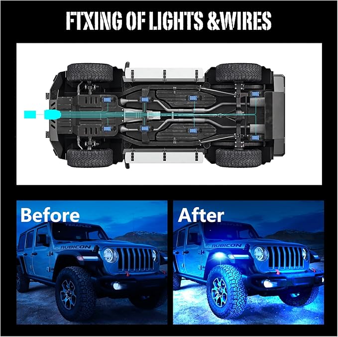 SHINIGHT Led Rock Lights for Trucks,8 Pods Lights for Jeep Brightness Truck underglow kit Exterior with App Control Flashing Music Mode RGB Lighting for UTV SUV ATV RZR Truck Accessories
