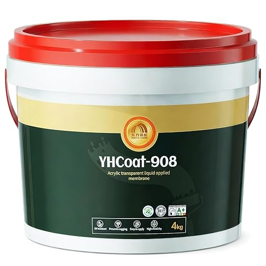 Clear Waterproof Sealant 1 Gallon, Transparent Waterproof Coating Adhesive Sealer, Water-Based Acrylic Waterproofing Paint for Roofs, Walls, Concrete, Indoor & Outdoor Invisible Leak Repair Agent 4KG