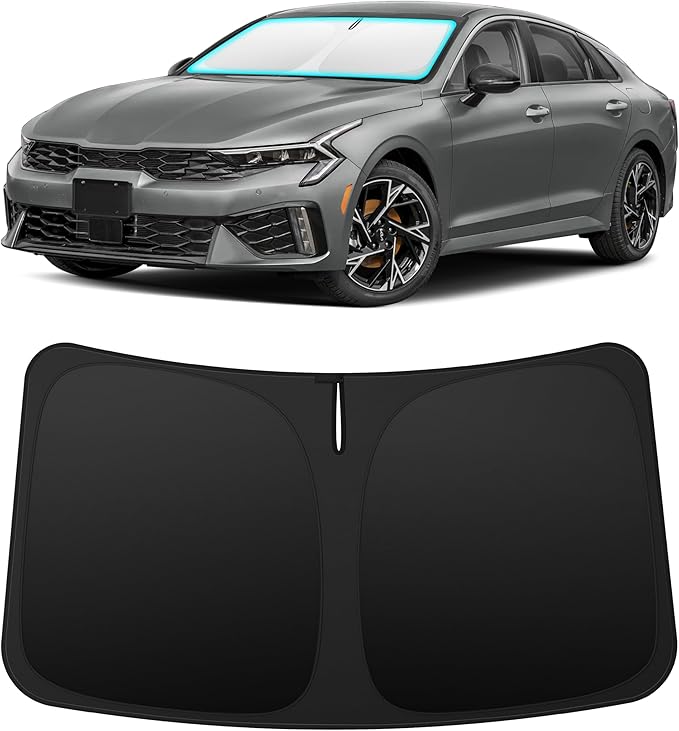 INSAUTO Custom Fit Windshield Sun Shade Accessories for Kia K5 2021-2026, Foldable Front Window Sunshade, UV & Heat Reflector, Keeps Interior Cool, Includes Storage Bag
