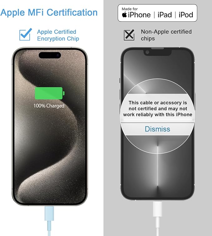 iPhone 17 16 15 Charger Fast Charging 2+2Pack 20W USB C Wall Charger with 6FT Fast Charging Cable Compatible with iPhone 17/17 Air/17 Pro/17 Pro Max/iPhone 16/15 Series, iPad Pro/AirPods - Blue