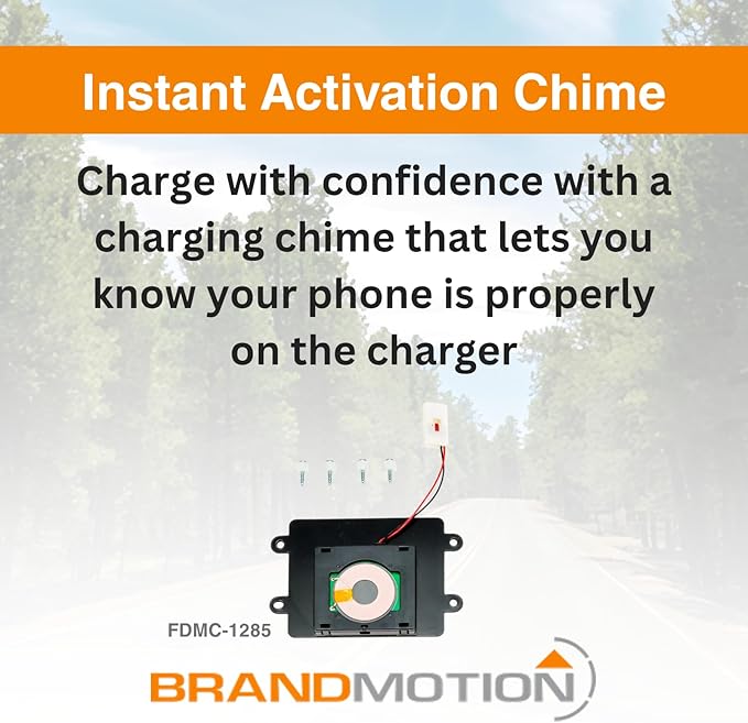 Brandmotion FDMC-1285 QI Certified GM Wireless Charger Retrofit Repair Kit fits 2015-2018 Colorado Cruze Canyon Cadillac | Plugs into Your Factory Power Connector | 10w Fast Charging