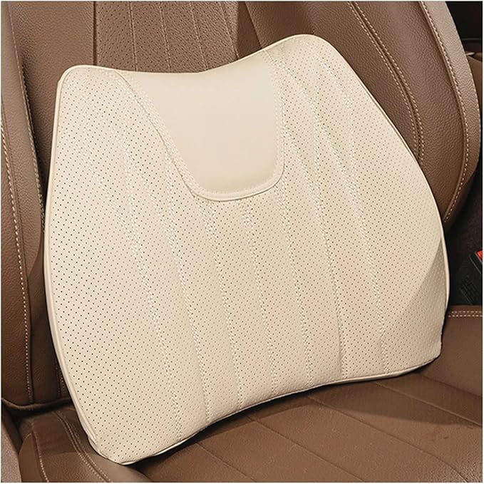 F Car Seat Cushion for BMW All Model I3 I4 I8 X1 X2 X3 X4 X5 X5M X6 X7 Z4 Car Lumbar Support Pillow Auto Seat Waist Back Cushion Y (Color : Beige C)