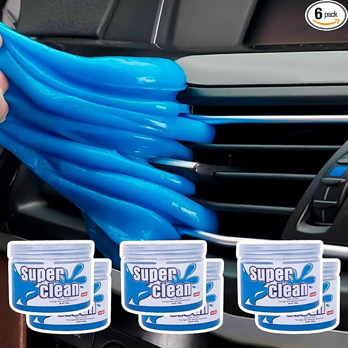 x xotic tech Car Cleaning Gel for Car Detailing Putty Interior Cleaner Slime Auto Detail Tools Supplies Accessories Valentines Day Gifts for Him Her Men Women Stocking Stuffers Blue 6 Pack