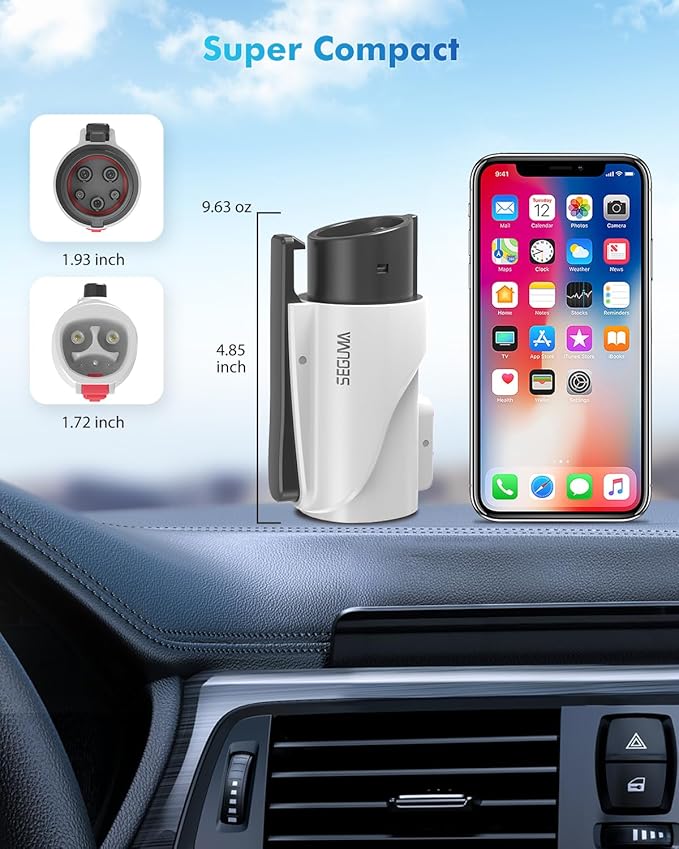NACS to J1772 Adapter, Max 80Amp 250V J1772 EV Charging Adapter to Tesla Charger, Compatible with Tesla High Power Wall Connector, Home Mobile Chargers, Destination Charger, Suits for SAE J1772 EVs