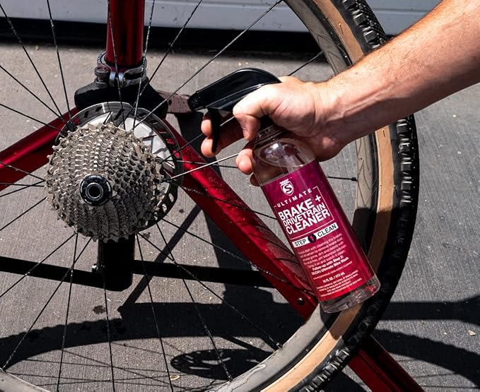 SILCA Ultimate Brake and Drivetrain Cleaner for Bicycles, best for disc brakes chains and cassette, 16 ounce spray bottle, purple foam encapsulates grit and grime