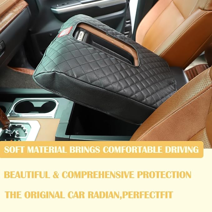 CHEAYAR Center Console Armrest Cover Kit,Console Armrest Cushion Automotive Customized Console Armrest Cushion, Fit for Toyota Tundra 2014-2020 Accessory Organizer Protector (National Flag)