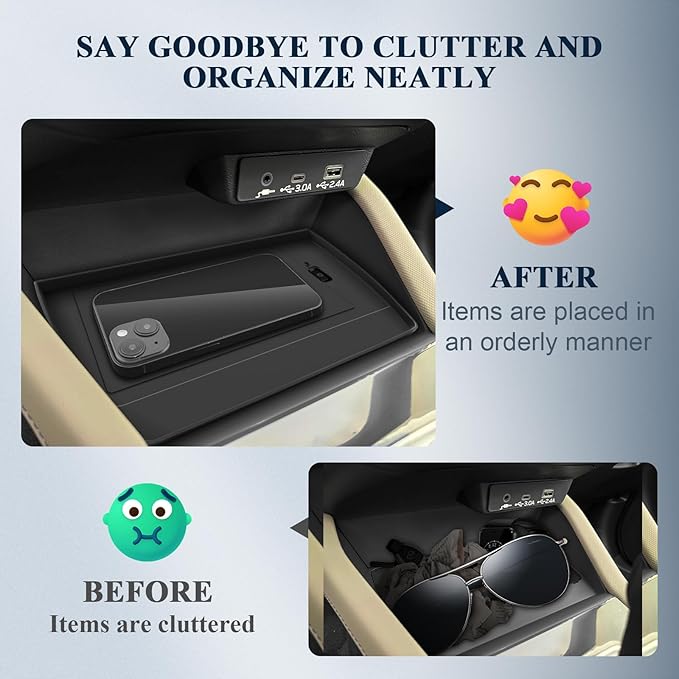 BIBIBO for 2026 Subaru Forester Charging Mat for 2026 Subaru Forester(Premium/Sport/Limited/Wilderness/Touring) Center Console 2026 Forester Insert Charging Mat 2026 Forester Accessories