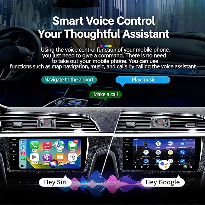 Mini Wireless Carplay Adapter Update for iPhone and Android Auto - Carplay Wireless Adapter Car Play, Wired to Wireless, Compatible with iPhone iOS 10+, Silver