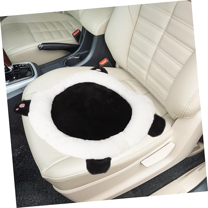 GLEAVI Cute Panda Car Seat Cushion Lumbar Support Pillow for Adults Pads for Cars Trucks Suvs Fun Cartoon Design for Enhanced Comfort and Easy Cleaning