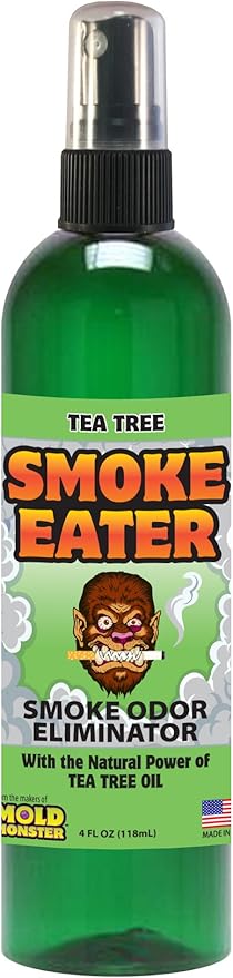 Smoke Eater Odor Eliminator Spray, Tea Tree, 4 oz — Tea Tree Oil Breaks Down Smoke at the Molecular Level
