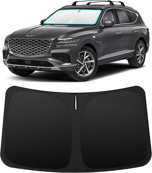 INSAUTO Custom Fit Windshield Sun Shade Accessories for Genesis GV80 2021-2026, Foldable Front Window Sunshade, UV & Heat Reflector, Keeps Interior Cool, Includes Storage Bag