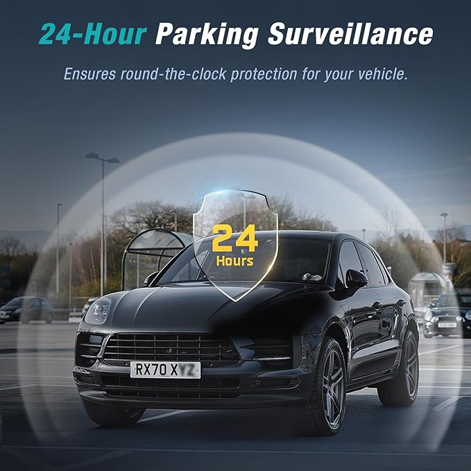 4 Channel 2.5K Dash Cam Front Rear Left Right, 170° Wide Angle Car Dash Camera with 5GHz WiFi & App Control, G-Sensor, Super Night Vision, 24H Parking Monitor, Loop Recording, 64GB SD Card Included