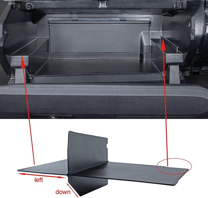 JKCOVER Compatible with Toyota Tacoma Glove Box Dividers Organizer 2016 2017 2018 2019 2020 2021 2022 2023 Accessories,Insert Box ABS Secondary Storage