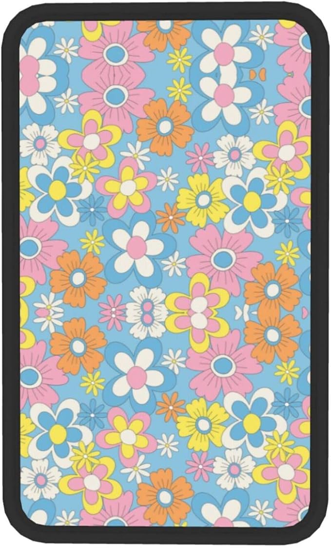 Retro Flowers Auto Center Console Cover Pad Car Armrest Seat Box Cover Cushion Universal for Most Vehicle SUV Truck Car Accessories Decor