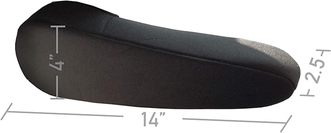 FH Group Flat Cloth Fabric Armrest Cover Semi-Universal Fit, One Pair Black