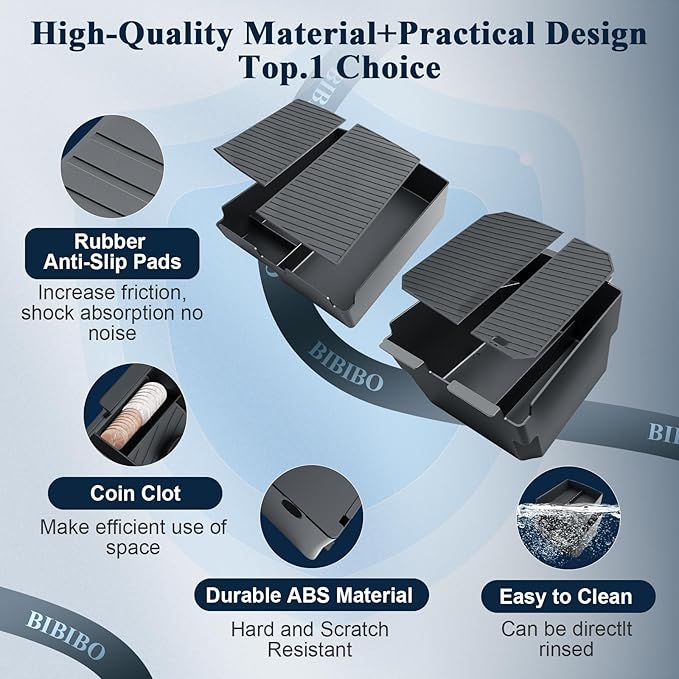 BIBIB0 2Pack 2025 2026 Tucson Limited Center Console Organizer for 2026 2025 Hyundai Tucson(Limited)/Tucson Hybrid/Tucson Plug-in Hybrid Armrest Inserts Tray -ONLY Fit Electronic Shift-Double Layers
