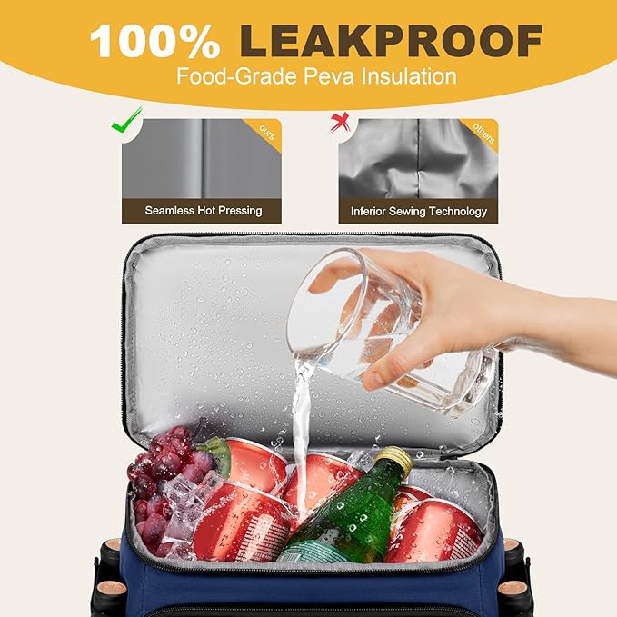 MIYCOO Cooler Backpack - 40 Cans Insulated Backpack Cooler for Men & Women, Portable 2 Leak Proof Compartments Coolers Bag for Beach Travel Picnic Lunch Hiking BBQ Camping