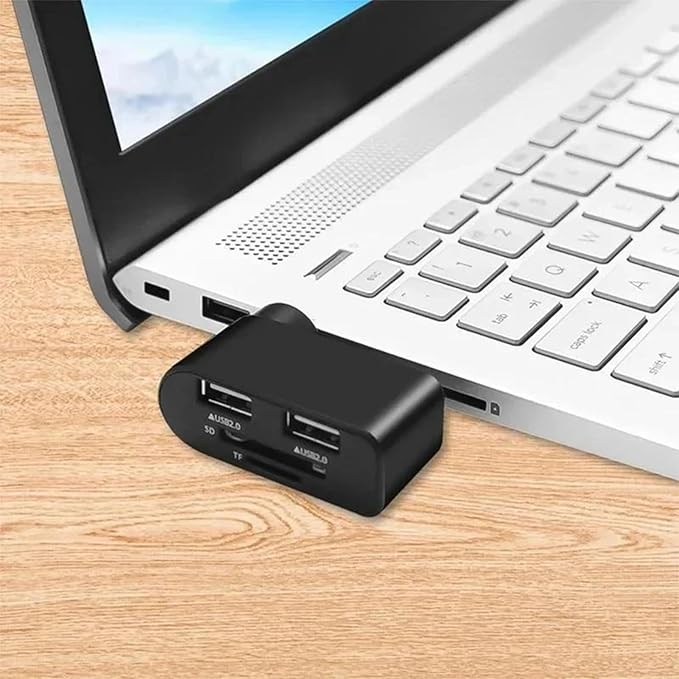 Rotatable USB Hub – ABS 4.5x5.5x2cm | USB Hub, 4 Port Mini USBs Extender with 480Mbps High Speed Data Transfer and Rotating Design | Multifunctional Splitter for Notebook Laptop Tablet Car Use
