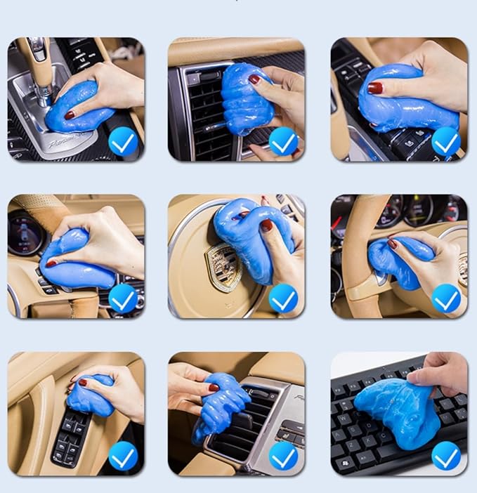 Car Cleaning Gel for Car Cleaning Kit Car Detailing Putty Cleaning Putty Gel Auto Car Interior Cleaner Dust Cleaning Mud for Cars and Keyboard Cleaner Cleaning Slime (Blue)