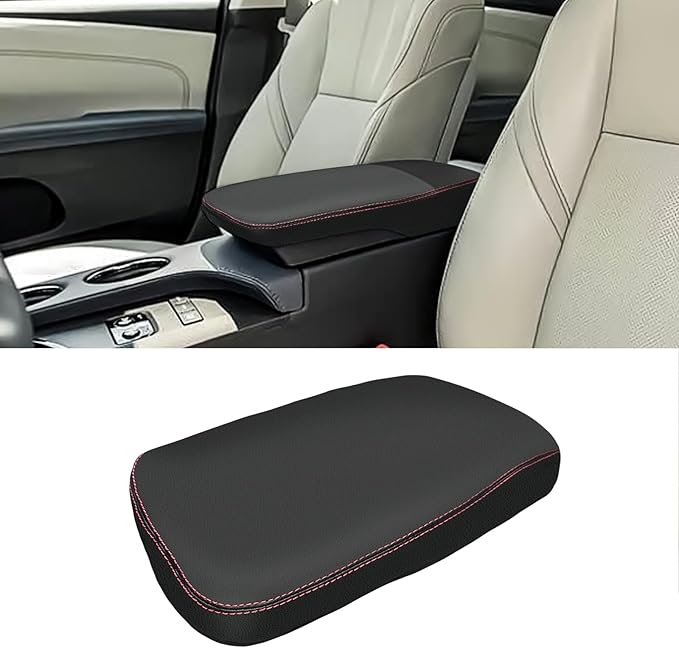Compatible with Center Console Armrest Cover for Toyota Avalon 2013 2014 2015 2016 2017 2018 Leather Arm Rest Storage Box Lids Cushion Protector Pad