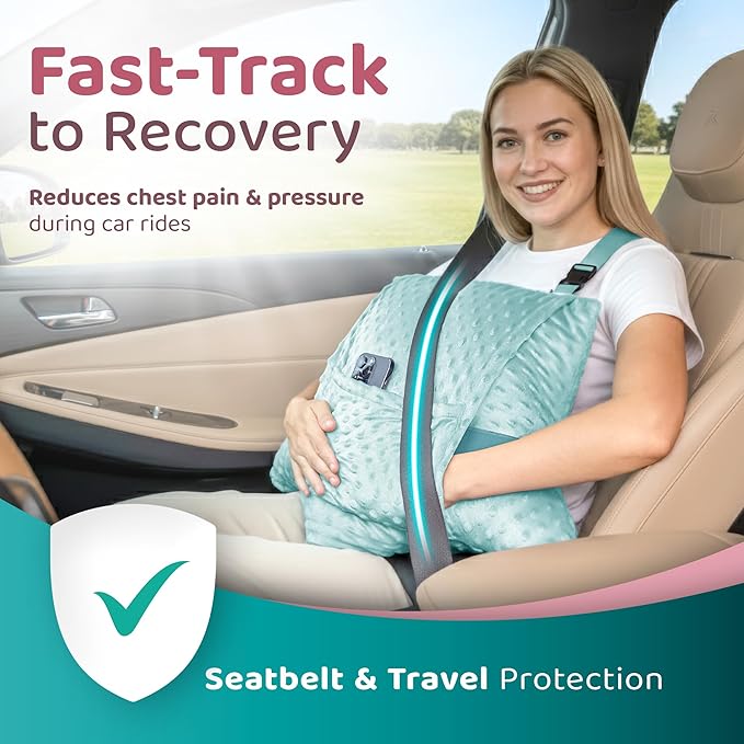 Zomaple Recovery Hysterectomy Pillow with Strap, Gel Pack & Lumbar Support – Post Abdominal Surgery Must Haves – Ideal for C-Section, Laparoscopic & Hernia Healing Comfort