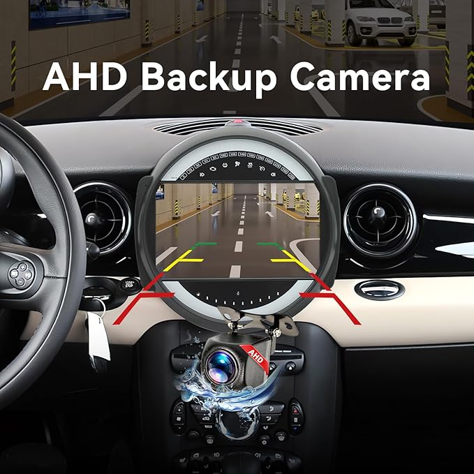 Android 14 Car Radio Compatible with BMW Mini Cooper 2007-2014,4G+64G,9" Touch Screen Car Stereo with Wireless Carplay&Android Auto,FM/GPS/SWC/Mirror Link/Backup Camer