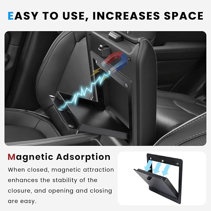 5PCS Center Console Organizer Compatible with 2023-2026 Honda Pilot/2026 Honda Passport Drawer Storage Tray Armrest Divider Tray &Insert Hidden Storage Box Interior Accessories
