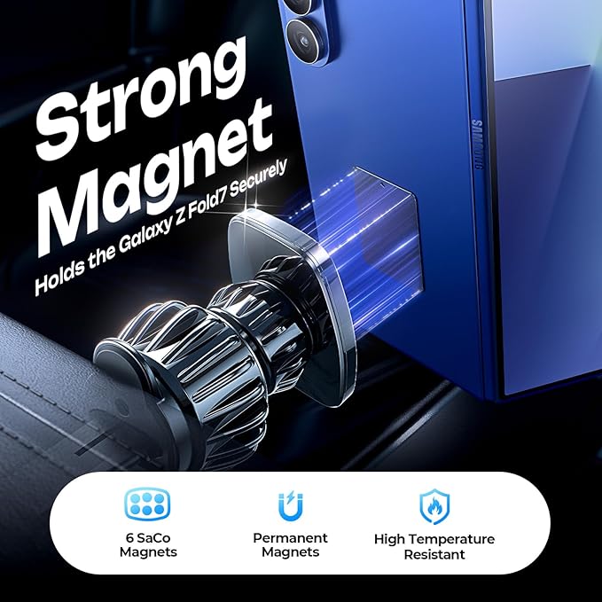 LISEN Magnetic Phone Holder for Car, Car Phone Holder Magnetic with Upgraded Clip & Ultra 6 Strong Magnets, Magnetic Car Phone Mount Magnet for Car Automobile Cradles, Soporte de Telefono para carro